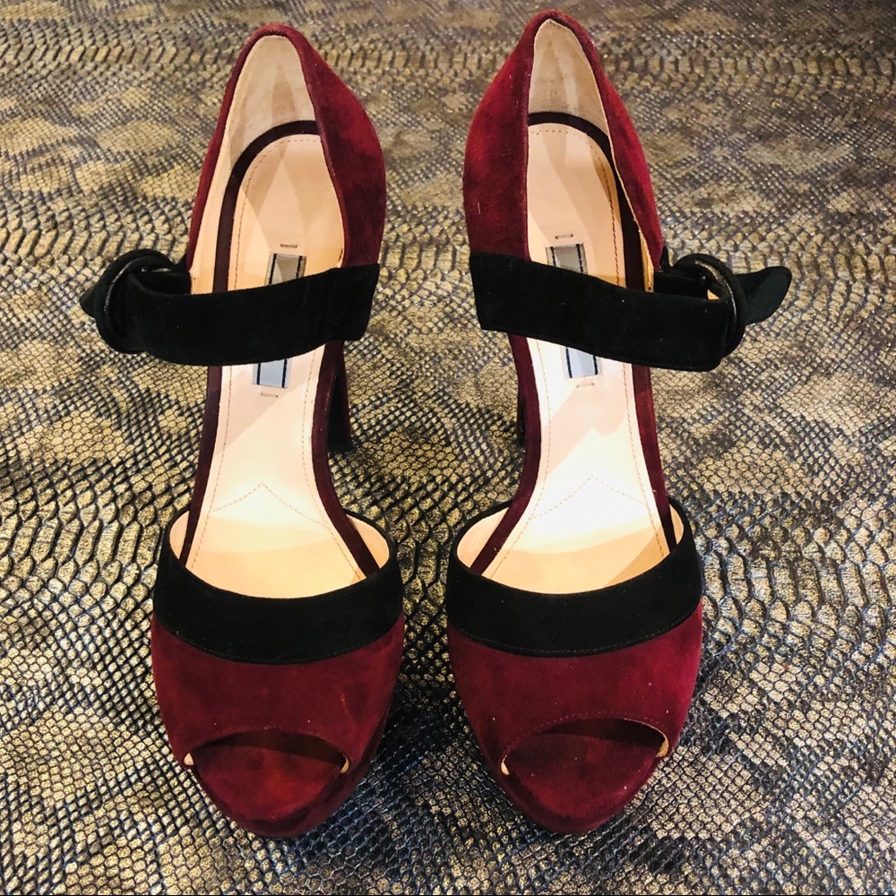 Prada Velvet Heels